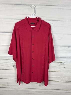 Cellinni Collezione Men's 4XL 100% Silk Embroidered Guayabera A-10